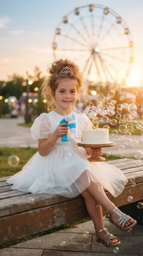 Фото именинницы у колеса обозрения