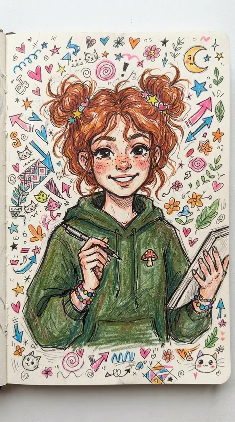 Рисунок маркерами как в скетчбуке