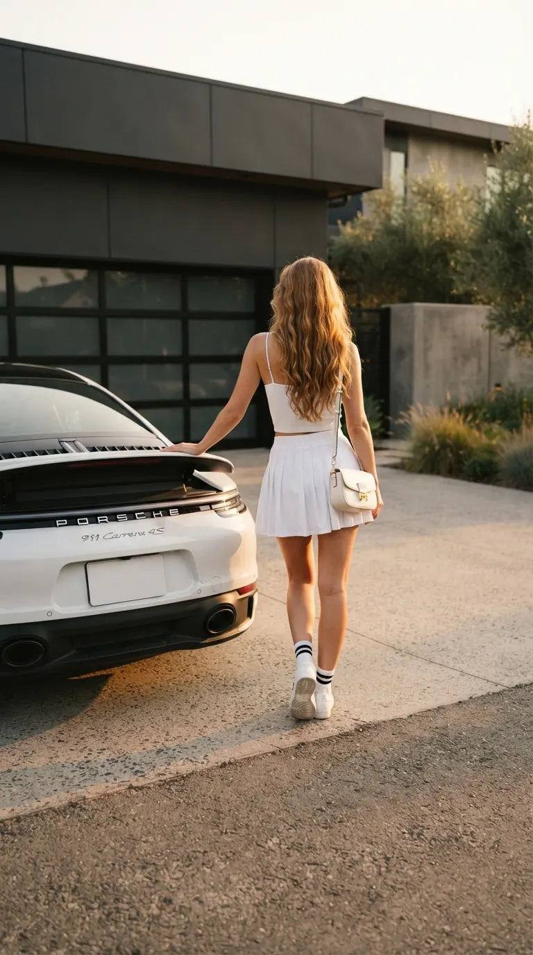 Образ у белого Porsche 911