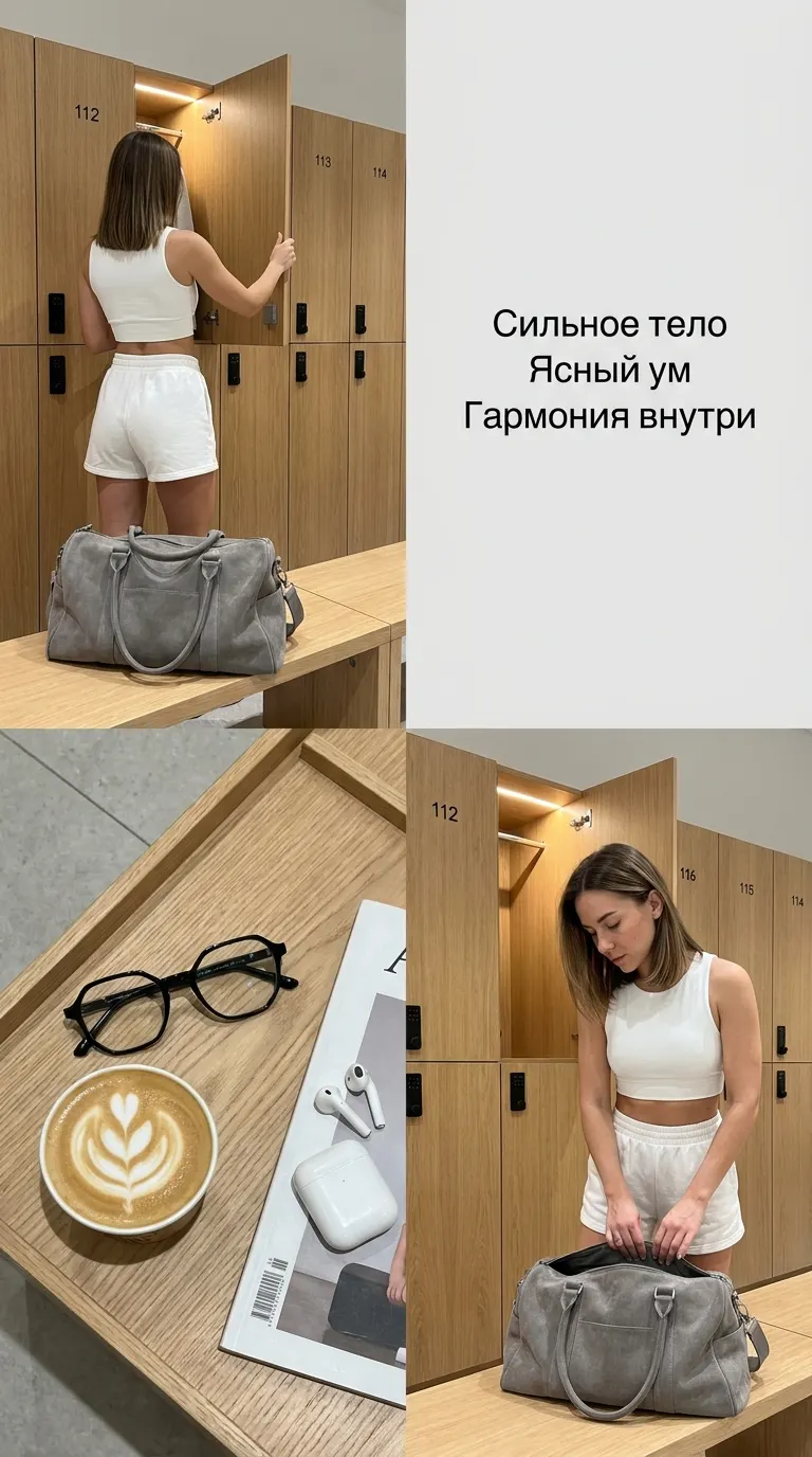 Спортивный коллаж из фитнес-клуба