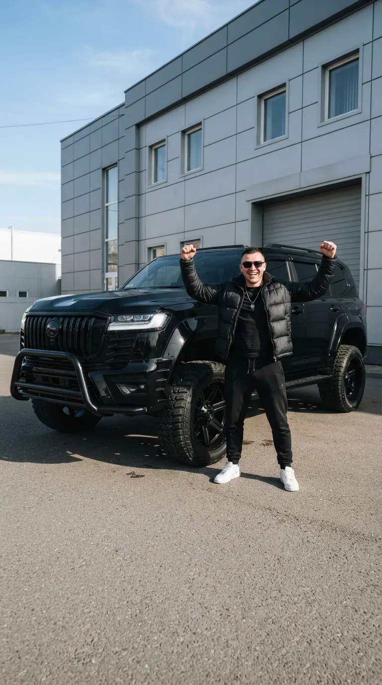 Фото с тюнингованным Land Cruiser