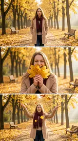 Три кадра на аллее
