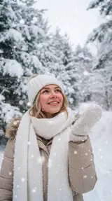 Зимняя фотосессия в снежном парке