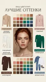 Разбор цветотипа: схема с палитрой