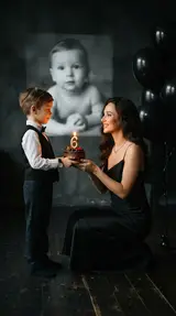 Фото мамы с сыном на день рождения