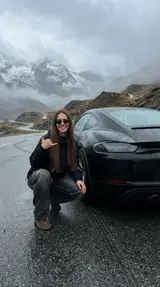 Фото с Porsche в горном тумане